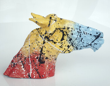 Rzeźba zatytułowany „SPACO Horse colors…” autorstwa Spaco, Oryginalna praca, Żywica