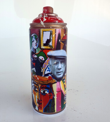 Sculpture titled "SPACO Bombe Picasso…" by Spaco, Original Artwork, Spray paint