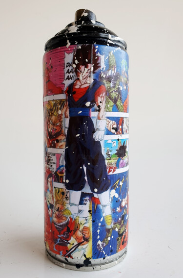 Scultura intitolato "DRAGON BALL bombe A…" da Spaco, Opera d'arte originale, Acrilico