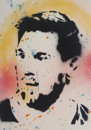 Peinture intitulée "SPACO Lionel Messi…" par Spaco, Œuvre d'art originale, Bombe aérosol