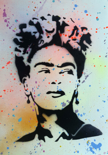Peinture intitulée "SPACO Frida Kahlo p…" par Spaco, Œuvre d'art originale, Bombe aérosol