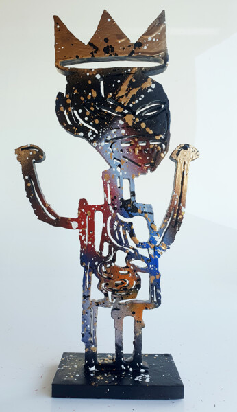 Sculpture intitulée "SPACO King Basquiat…" par Spaco, Œuvre d'art originale, Résine