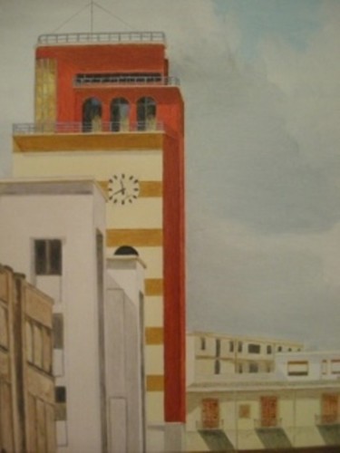 Pittura intitolato "La torre dei pompie…" da Eugenia Spanò, Opera d'arte originale