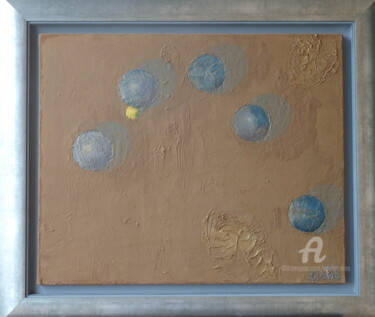 Painting titled "JEU DE BOULE" by Nino Spelat, Original Artwork, Oil