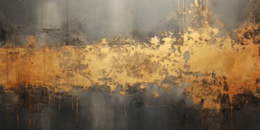 제목이 "Abstract Black & Go…"인 디지털 아트 Spirit Of Copper로, 원작, 디지털 페인팅