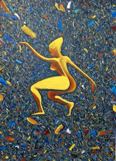 Картина под названием "The Dancer" - Spiros Gremo, Подлинное произведение искусства, Акрил