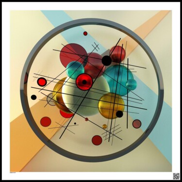 Painting titled "If only Kandinsky h…" by Squarteds, Original Artwork, Digital Painting Mounted on Other rigid panel