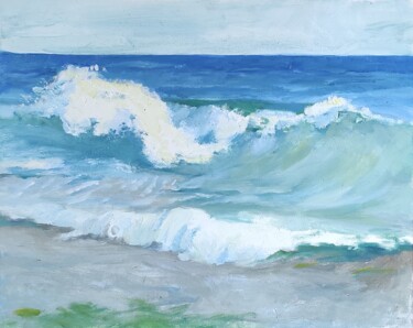 Painting titled "Surf / vagues /." by Stanislav Khodak, Original Artwork, Oil