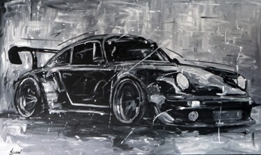 Pintura titulada "Porsche 911" por Stach, Obra de arte original, Acrílico Montado en Bastidor de camilla de madera