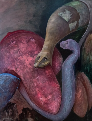 Peinture intitulée "Tendresse" par Staffan Helleberg, Œuvre d'art originale, Acrylique