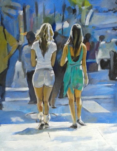 Malarstwo zatytułowany „Friends” autorstwa Stan Bigda, Oryginalna praca, Olej