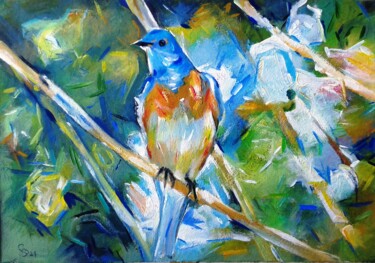 Malarstwo zatytułowany „Like a Bird” autorstwa Stan Bigda, Oryginalna praca, Olej