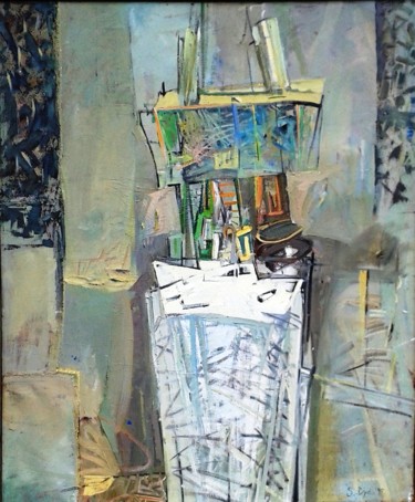 Painting titled "Still Life with a S…" by Stan Bigda, Original Artwork, Oil