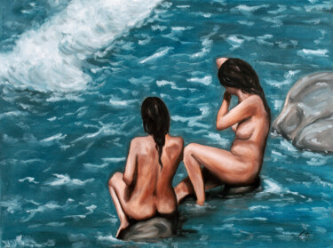 Pintura intitulada "Beach 26" por Stanimir Stoykov, Obras de arte originais, Óleo