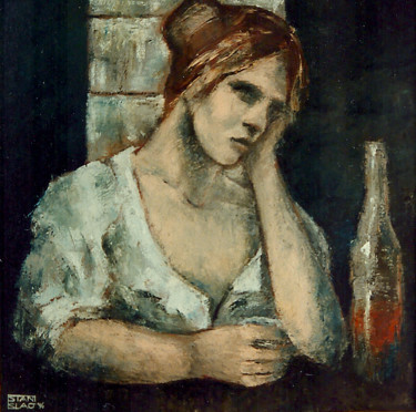 Schilderij getiteld "Melancholy" door Stanislao, Origineel Kunstwerk, Olie