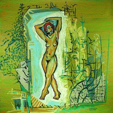 Malerei mit dem Titel "ID 714 Human being…" von Stanislaus Szypura (Stacho), Original-Kunstwerk