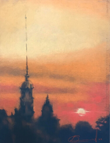 Malerei mit dem Titel "Expectation  ( Ожид…" von Stanislav Bankasov, Original-Kunstwerk, Pastell