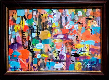 Painting titled "Summer jazz-VI" by Stanislav Bojankov, Original Artwork, Acrylic