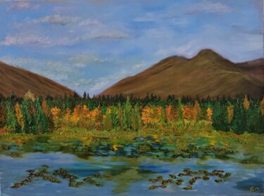 Painting titled "Khibiny in autumn" by Stanislav Gurinovich, Original Artwork, Oil