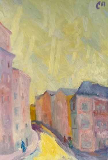Картина под названием "Певческий переулок" - Станислав Поликарпов, Подлинное произведение искусства, Масло