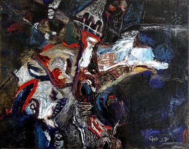 Картина под названием "Fall of the past" - Stanislav Yushkov, Подлинное произведение искусства, Масло Установлен на Деревянн…