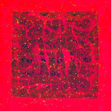 Malerei mit dem Titel "Galaxy Pink Red" von Stanko, Original-Kunstwerk, Öl Auf Keilrahmen aus Holz montiert