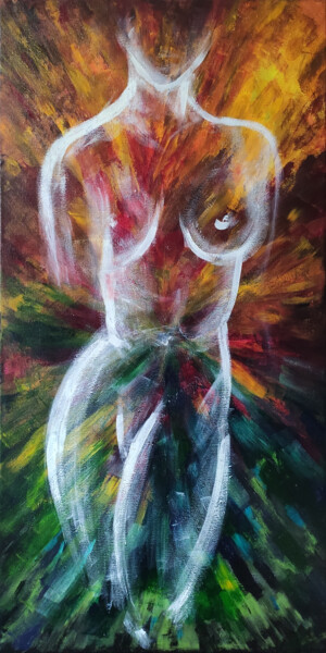 Painting titled "GODDES VENUS" by Stasy Vo, Original Artwork, Acrylic