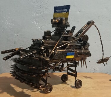 Skulptur mit dem Titel "Терминатор" von Steampunker_ukraine, Original-Kunstwerk, Metalle