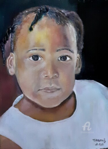 Painting titled "Enfant de lumiere" by Steeve Tabar, Original Artwork, Oil