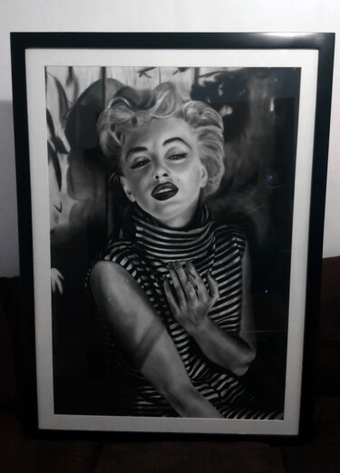 Drawing titled "Marilyn Monroe Draw…" by Steeven Shaw, Original Artwork, Charcoal