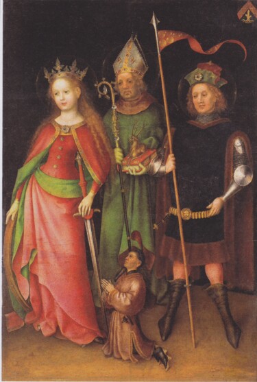 Pittura intitolato "Saint Antoine l'Her…" da Stefan Lochner, Opera d'arte originale, Olio