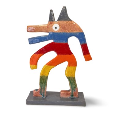 Sculpture titled "Rainbow Walker" by Stefan Mager, Original Artwork, Ceramics