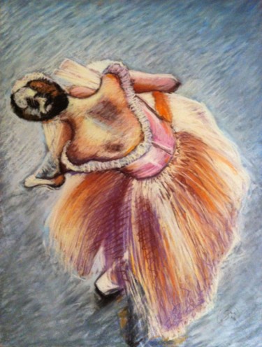 Painting titled "Ballerina in stile…" by Stefano Di Marco, Original Artwork, Pastel