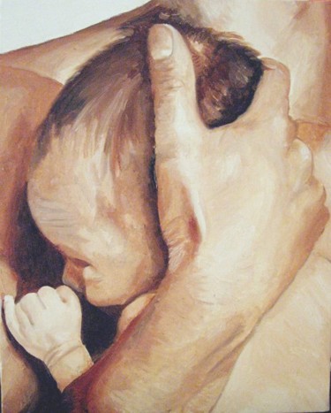Pintura intitulada "PATERNITA'" por Stefano Davidson, Obras de arte originais