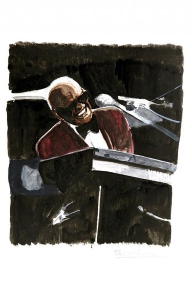 Pintura intitulada "Ray Charles" por Stefano Davidson, Obras de arte originais