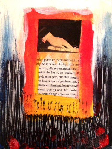 Collages titled "Hand on Piano" by Stefano Zago, Original Artwork, Collages