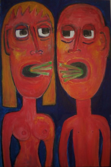 Painting titled "" jte parle..! "" by Stéfanvivier, Original Artwork