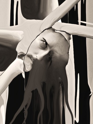 Digitale Kunst getiteld "Eyebrowman" door Stefan Vujisic, Origineel Kunstwerk, 2D Digital Work