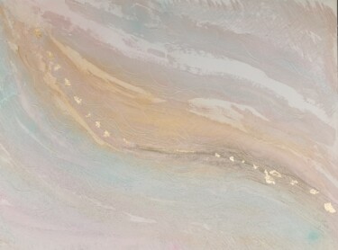 Pintura intitulada "Baleine dorée" por Steffy, Obras de arte originais, Colagens