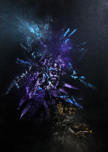 Картина под названием "Eclosion 2" - Steivan Loundou, Подлинное произведение искусства, Акрил Установлен на Деревянная рама…