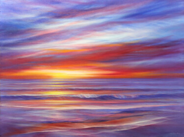 Картина под названием "Radiant Shore" - Stella Dunkley, Подлинное произведение искусства, Масло Установлен на Деревянная рам…