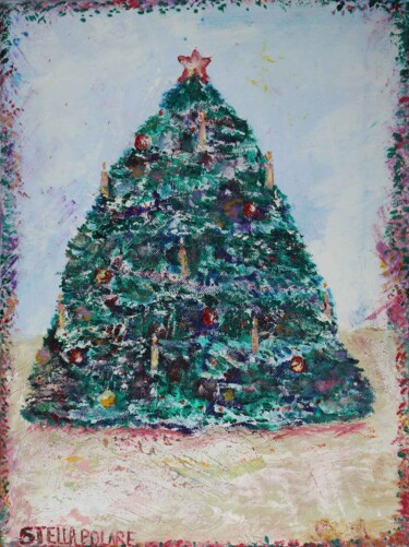 Painting titled "Sapin.jpg" by Stella Polare, Original Artwork, Oil