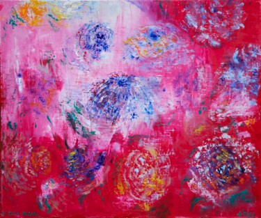 Peinture intitulée "Waltz of flowers" par Stella Polare, Œuvre d'art originale, Huile