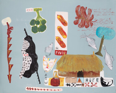 Картина под названием "MAOW!" - Stéphane Foucaud, Подлинное произведение искусства, Акрил Установлен на Деревянная рама для…