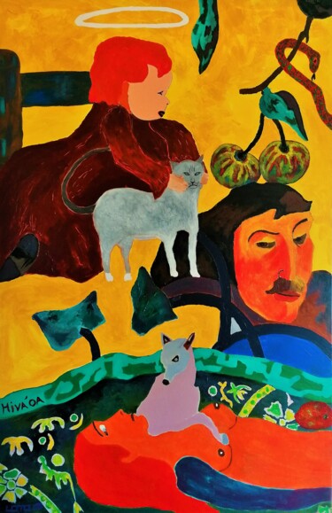 제목이 "Les reves de Caroli…"인 미술작품 Stéphane Lotodé로, 원작, 아크릴 나무 들것 프레임에 장착됨