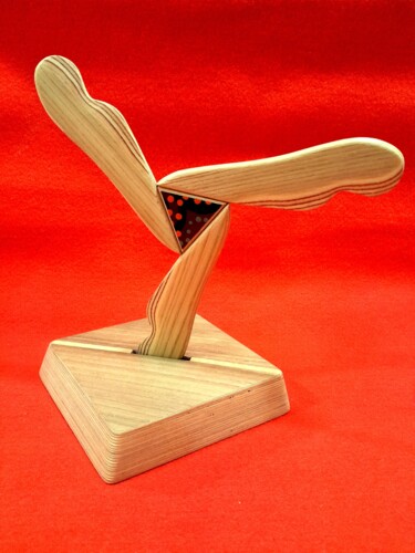 Sculpture titled "Boomerang en marque…" by Stéphane Marguerite, Original Artwork, Wood