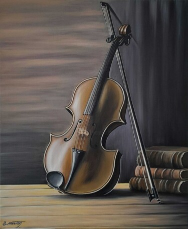 Schilderij getiteld "Le Violon d'Ingres" door Stéphane Mouton, Origineel Kunstwerk, Acryl