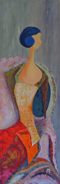 Pittura intitolato "Les Femmes Cigales…" da Stéphanie Durand-Lelong, Opera d'arte originale, Olio Montato su Telaio per bare…