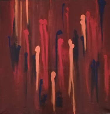 Peinture intitulée "Les ombres du crépu…" par Stéphanie Jouve Atallah, Œuvre d'art originale, Acrylique