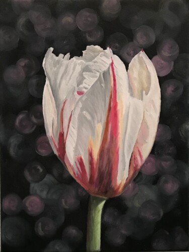 Painting titled "Tulip love" by Stephanie Matthes, Original Artwork, Oil